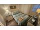 Comfortable bedroom features neutral tones, cozy bedding, and a view of the bedroom at 102 N Ocean Blvd. # 405, North Myrtle Beach, SC 29582