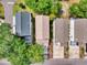An overhead view highlights the roof and position of the home within the neighborhood at 108 N Oak Dr., Surfside Beach, SC 29575