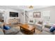 Stylish living area with comfortable seating, modern decor, and hardwood floors at 108 N Oak Dr., Surfside Beach, SC 29575