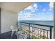 Relaxing balcony with a beautiful view of the beach, featuring seating to enjoy the ocean breeze and scenery at 1105 S Ocean Blvd. # 928, Myrtle Beach, SC 29577