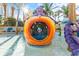 Colorful water slide design inside the pool at this oceanfront resort, creating a playful splash zone at 1105 S Ocean Blvd. # 928, Myrtle Beach, SC 29577