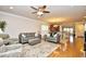 Spacious living area with hardwood floors, modern furniture, and an open layout at 1141 Prescott Circle, Myrtle Beach, SC 29577