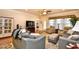 Comfortable living room features hardwood floors, neutral tones, and a ceiling fan at 1141 Prescott Circle, Myrtle Beach, SC 29577