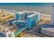 Stunning aerial view of the hotel, showcasing its beachfront location and access to the sandy shores at 1501 S Ocean Blvd. # 1410, Myrtle Beach, SC 29577