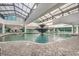 Stunning indoor pool with high ceilings, fountain, and lounge seating at 1501 S Ocean Blvd. # 1410, Myrtle Beach, SC 29577