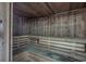 Classic wood sauna interior with tiered seating and warm, inviting ambiance at 1501 S Ocean Blvd. # 1410, Myrtle Beach, SC 29577
