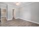 Spacious bedroom with ceiling fan and ensuite bathroom at 2029 Silvercrest Dr. # 22B, Myrtle Beach, SC 29579