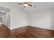 Spacious bedroom with vaulted ceilings and hardwood floors at 2072 Haystack Way, Myrtle Beach, SC 29579