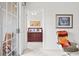 View into bedroom with wood furnishings, a ceiling fan, and neutral decor at 2241 Waterview Dr. # 532, North Myrtle Beach, SC 29582