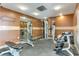 A fitness center featuring cardio equipment, weight machines, and free weights for residents at 2801 S Ocean Blvd. # 1634, North Myrtle Beach, SC 29582