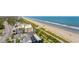 Aerial view showcasing beach access and proximity to the ocean at 3000 N Ocean Blvd. N # 1401, Myrtle Beach, SC 29577