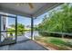 View from screened-in porch showing a scenic view of the water and trees at 3120 Mercer Dr., Conway, SC 29526