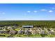 Panoramic aerial view of 388 Hillsborough Drive, showing the community, the surrounding nature and the overall setting at 388 Hillsborough Dr., Conway, SC 29526