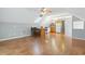 Open concept living and kitchen space with skylights, breakfast bar, and lots of light at 390 Boundary Ave., Murrells Inlet, SC 29576