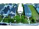 Beautiful aerial view of a neighborhood with lush green lawns and well-maintained houses at 451 W Palm Dr., Myrtle Beach, SC 29579