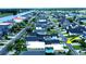 Aerial view of a lovely coastal community featuring waterfront access and charming homes at 451 W Palm Dr., Myrtle Beach, SC 29579