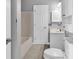 Bathroom featuring single sink vanity with cabinet, tile flooring and shower/tub at 4705 Wild Iris Dr. # 305, Myrtle Beach, SC 29577