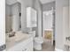 Bathroom featuring single sink vanity with cabinet, tile flooring and shower/tub at 4705 Wild Iris Dr. # 305, Myrtle Beach, SC 29577