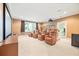 Comfortable home theater with large screen, projector, and theater-style seating for an immersive viewing experience at 509 Heston Point Dr., Pawleys Island, SC 29585