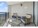 Balcony with seating provides a relaxing outdoor space with scenic views, perfect for enjoying the fresh air at 5523 North Ocean Blvd. # 1903, Myrtle Beach, SC 29577