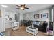 Cozy living space with kitchenette and dining area, perfect for relaxing and enjoying coastal living at 6000 N Ocean Blvd. # 119, North Myrtle Beach, SC 29582