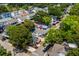 Aerial view of a charming neighborhood street, with mature trees, well-maintained homes, and a community atmosphere at 6001-5742 S Kings Hwy., Myrtle Beach, SC 29575