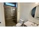 Modern bathroom featuring glass shower doors, tiled walls, vanity with sink, and large mirror at 7040 Belancino Blvd., Myrtle Beach, SC 29572