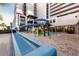 This resort pool features a slide, area, and ocean views at 7200 N Ocean Blvd. # 360, Myrtle Beach, SC 29572