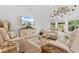 Comfortable living room featuring coastal decor, plush seating, and plenty of natural light with outside views at 818 Mourning Dove Dr., Myrtle Beach, SC 29577