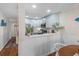 Modern kitchen featuring blue cabinets and stainless steel appliances at 824 N Waccamaw Dr. # 204, Murrells Inlet, SC 29576