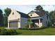 Charming brick home featuring manicured landscaping, an attached garage, and an inviting covered front porch at 8323 Cape Dutch Loop, Myrtle Beach, SC 29572