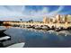 Picturesque waterfront featuring a marina with boats docked along a bridge, reflecting on the calm water at 8352 Cape Dutch Loop, Myrtle Beach, SC 29572