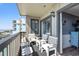 Relaxing balcony with seating area, perfect for enjoying the fresh air at 917 S Ocean Blvd. # 103, Surfside Beach, SC 29575