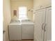 Functional laundry room with washer, dryer, storage, and natural light at 1028 Fairway Ln. # 71, Conway, SC 29526