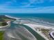 Beautiful aerial shot of sandy beaches meeting the ocean, complete with dunes and inlets at 1106 Tarpon Pond Rd., North Myrtle Beach, SC 29582