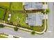 Aerial view showcasing the backyard, landscaping, patio, and neighborhood at 1189 Wyatt Ln., Myrtle Beach, SC 29577
