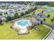 Aerial view of community pool, spa and clubhouse, close to neighborhood homes and parking at 1209 Eagle Creek Dr., Myrtle Beach, SC 29588