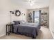 Cozy bedroom featuring neutral carpet, light fixtures and a window at 1209 Eagle Creek Dr., Myrtle Beach, SC 29588