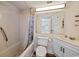 Full bathroom with shower and tub combo, vanity with storage, and neutral finishes at 1501 Ocean Blvd. S # 103, North Myrtle Beach, SC 29582