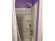 Shower featuring purple walls and a detachable shower head at 2005 Greens Blvd. # F-205, Myrtle Beach, SC 29577