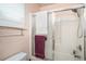 Bathroom with a sliding glass door shower and towel rack at 212 Millwood Dr., Surfside Beach, SC 29575