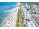 Beautiful view of a crowded beach, with buildings lining the shore at 2180 Waterview Dr. # 725, North Myrtle Beach, SC 29582