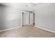 This bedroom has carpet floors and a spacious closet at 2415 Magnolia Lane, Little River, SC 29566