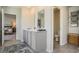 Bathroom features a double sink vanity and tile floors at 292 Clear Lake Dr., Conway, SC 29526