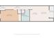 Floor plan of the home featuring the bedroom, bathroom, kitchen, living room, and balcony at 3211 S Ocean Blvd. # 204, Myrtle Beach, SC 29577