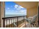 Balcony view of ocean with chairs for relaxing at 4000 North Ocean Blvd. # 1002, North Myrtle Beach, SC 29582