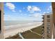 Enjoy views of the beach and ocean from this condo; the beach is easily accessible at 4000 North Ocean Blvd. # 1002, North Myrtle Beach, SC 29582