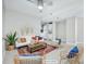 Cozy living room with stylish decor, wood coffee table, and a full kitchen at 4000 North Ocean Blvd. # 1002, North Myrtle Beach, SC 29582
