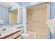 Full bathroom includes a tub-shower combination, vanity with storage, and updated fixtures at 430 Ocean Creek Dr. # 2534, Myrtle Beach, SC 29572