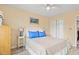 Cozy bedroom with neutral decor, a queen bed, and closet space for a relaxing retreat at 430 Ocean Creek Dr. # 2534, Myrtle Beach, SC 29572